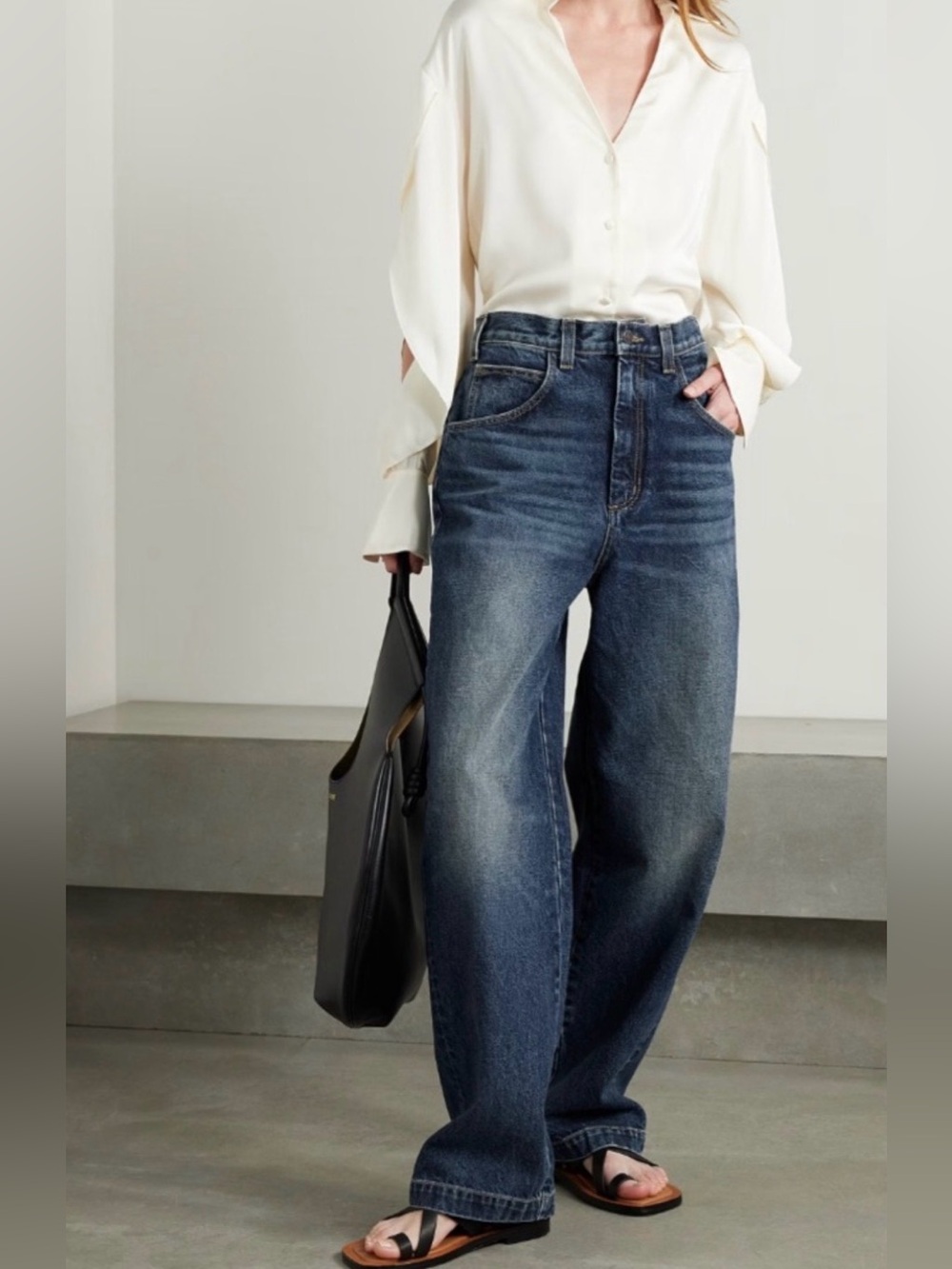 Nili Lotan Aaron Jean Simon Wash Blue Denim Size 28